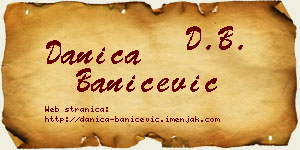 Danica Banićević vizit kartica